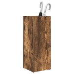 vidaXL Porte-parapluie Chêne fumé 25 x 24 5 x 64 cm Bois d'ingénierie