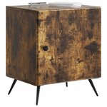 vidaXL Cabinet de chevet Chêne fumé 43 x 34 5 x 50 cm