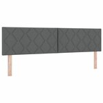 vidaXL Lit à ressorts avec matelas gris foncé  180 x 200 cm  tissu