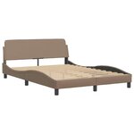 VidaXL Cadre de lit sans matelas Hvar cappuccino 140x200 cm similicuir