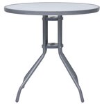vidaXL Ensemble à dîner de jardin 5 Pièces Aluminium et textilène Argenté