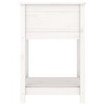 vidaXL Jardinière avec étagère Blanc 54x54x81 cm Bois massif de pin