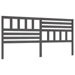 vidaXL Tête de lit Gris 186x4x100 cm Bois massif de pin