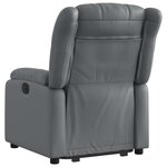 vidaXL Fauteuil inclinable Gris Similicuir