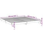 vidaXL Cadre de lit sans matelas noir 200x200 cm bois d'ingénierie