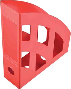 Lot de 4 porte-revues Economy  format A4   polystyrène  rouge HELIT