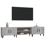 vidaXL Meuble TV sonoma gris 180x31 5x40 cm bois d'ingénierie