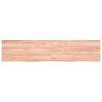 vidaXL Étagère murale marron clair bois chêne massif traité