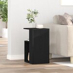 Table d'appoint vidaXL en chêne noir 36x30x56 cm en bois d'ingénierie