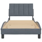 vidaXL Cadre de lit sans matelas gris foncé 80x200 cm velours
