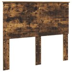 vidaXL Cadre de lit Chêne fumé 135 x 190 cm Bois d'ingénierie