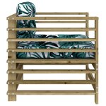 vidaXL Chaises de jardin avec coussins lot de 2 bois de pin imprégné
