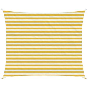 vidaXL Voile d'ombre 2 5 x 4 m HDPE Rectangulaire Jaune et blanc