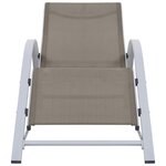 vidaXL Chaise longue textilène et aluminium taupe