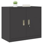 vidaXL Armoire de rangement Noir 80 x 40 x 70 cm Acier
