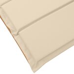 Chaises longues vidaXL avec coussins 2 Pièces Beige en bois d'acacia solide
