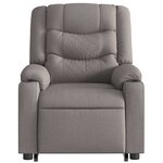 vidaXL Fauteuil inclinable de massage électrique Taupe Tissu