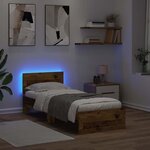 vidaXL Cadre de lit Bois Ancien 75 x 190 cm Bois d'ingénierie