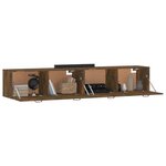 vidaXL Armoires murales 2 Pièces Chêne fumé 100x36 5x35 cm