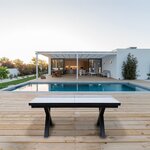 Table de jardin extensible 10 places xeres gris aluminium 180/240x100x77cm