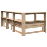 vidaXL Lit bibliothèque sans matelas 75x190 cm bois de pin massif