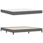 vidaXL Lit à ressorts avec matelas Gris foncé 200 x 200 cm tissu