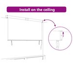 vidaXL Store enrouleur Bleu et Blanc 200 x 250 cm Tissu et Aluminium