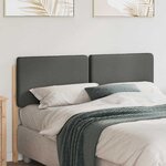 vidaXL Tête de lit capitonnée Marron et gris clair 120 cm Pin massif