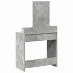 vidaXL Table de Toilette Gris 79 x 41 x 140 cm Bois d'ingénierie