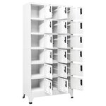 vidaXL Armoire à casiers Blanc 90x40x180 cm Acier