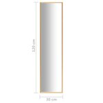 vidaXL Miroir Doré 120x30 cm