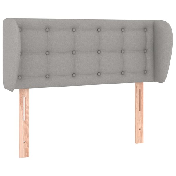 vidaXL Tête de lit avec oreilles Gris clair 103x23x78/88 cm Tissu