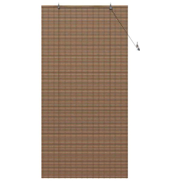 vidaXL Store de Fenêtre Géométrique Marron 110 x 220 cm Bambou