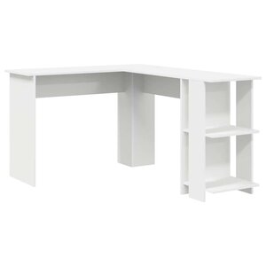 vidaXL Bureau d'angle Blanc 140 x 113 5 x 75 cm Bois d'ingénierie
