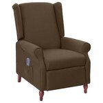 vidaXL Fauteuil de massage inclinable Marron Tissu