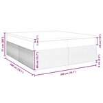 vidaXL Sommier à lattes de lit et matelas Vert foncé 200x200cm Velours
