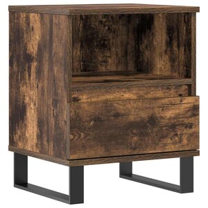 vidaXL Table de chevet chêne fumé 40x35x50 cm bois d’ingénierie