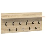 vidaXL Porte-manteau mural avec étagère avec stockage Chêne sonoma 100 x 40 x 12 cm