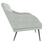 Banc banquette 110 x 76 x 80 cm velours gris clair 02_0010643