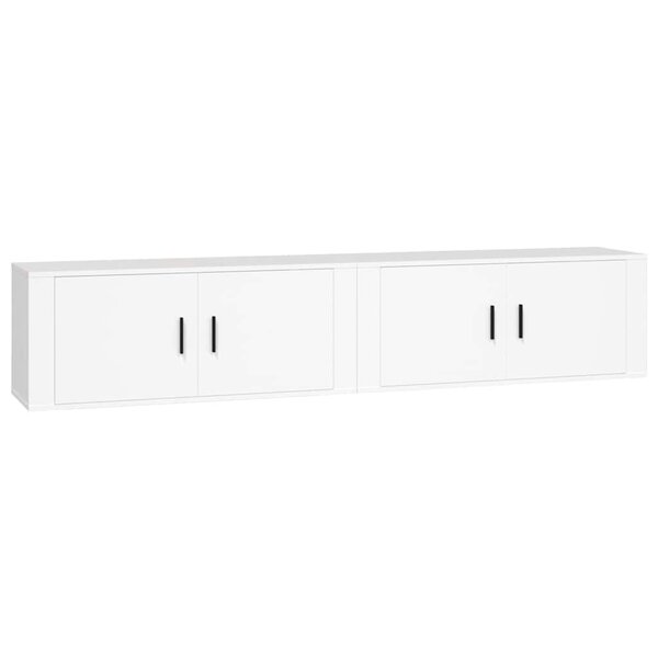 vidaXL Meubles TV muraux 2 Pièces blanc 100x34 5x40 cm