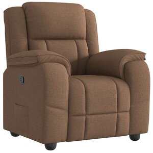 vidaXL Fauteuil inclinable Marron Tissu