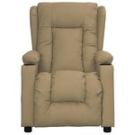 vidaXL Fauteuil de massage Cappuccino Similicuir