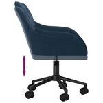 vidaXL Chaises pivotantes à manger lot de 2 Bleu Velours