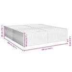 vidaXL Cadre de lit sans matelas crème 180x200 cm tissu