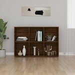 vidaXL Bibliothèque/Buffet Chêne marron 66x30x98 cm Bois d'ingénierie