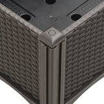 vidaXL Jardinière avec pieds marron 200x160x42 cm PP