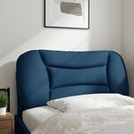 vidaXL Coussin de tête de lit Hvar bleu 90 cm tissu