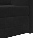 vidaXL Canapé-Lit Noir 74 x 77 x 81 cm Velours