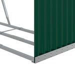 vidaXL Porte-bûches vert 120x45x140 cm acier galvanisé