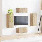 vidaXL Ensemble meuble TV 2 Pièces Chêne Sonoma Bois d'ingénierie